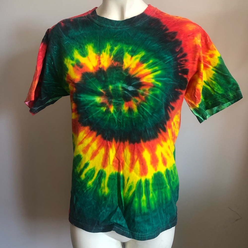 Bright Hand Tie Tyed T-shirt vibrant colors! Hanes Heavyweight Unisex S